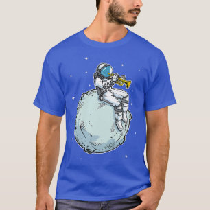 Astronaut spielt Trompete Geschenk Musik Trompete T-Shirt