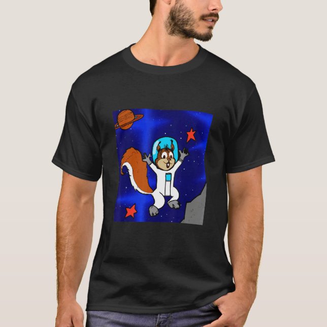 Astronaut Squirrel in Space T-Shirt (Vorderseite)