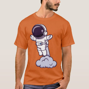Astronaut startet auf dem Cartoon der Raumfahrt T-Shirt