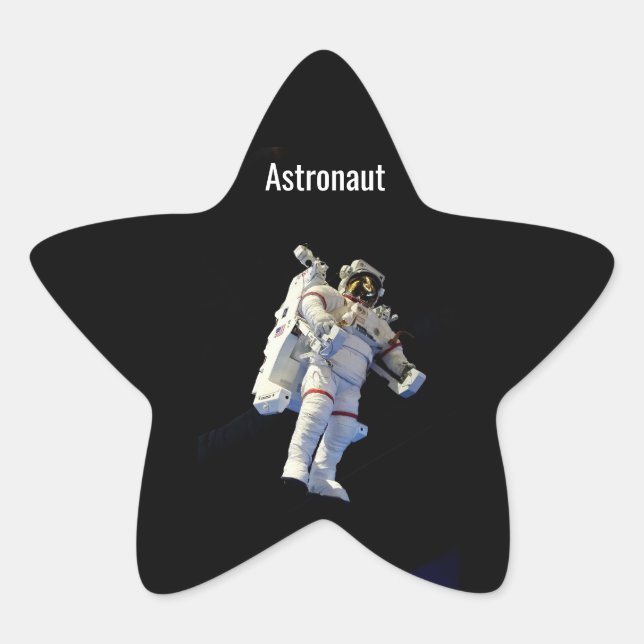Astronaut Stern-Aufkleber (Vorderseite)