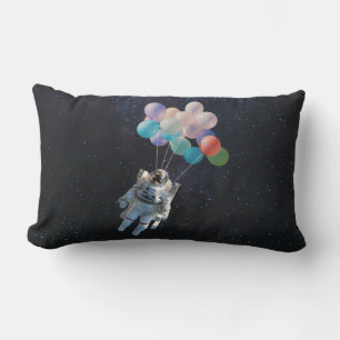 Astronaut Sterne und Weltraum Bunte Ballons Lendenkissen