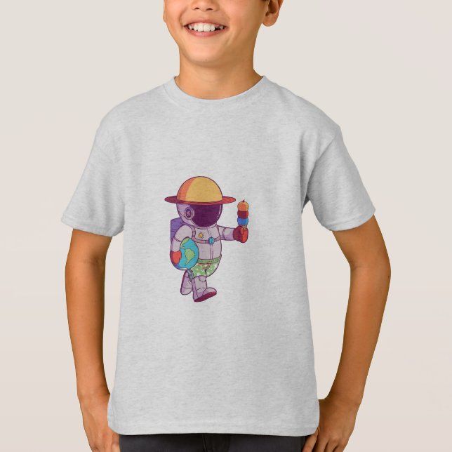 Astronaut, Sternenflugzeuge T-Shirt (Vorderseite)