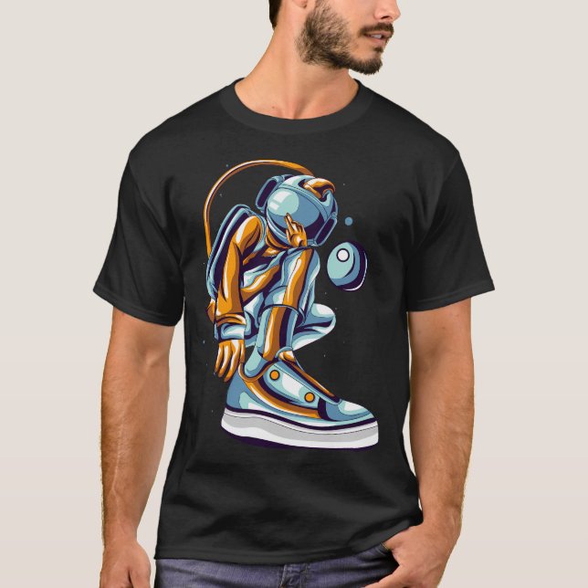 Astronaut-Stil T-Shirt (Vorderseite)