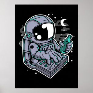 Astronaut Synthesizer Poster