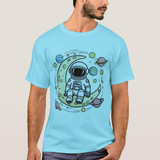 Astronaut-T - Shirt: Entspannen auf dem Mond T-Shirt