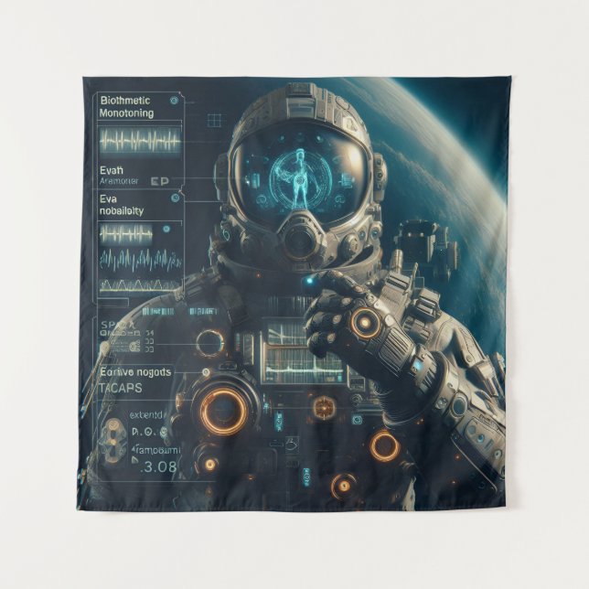 Astronaut Tapestry Wandteppich (Vorderseite)