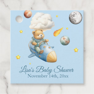 Astronaut Teddy Bär Babyparty Geschenkanhänger