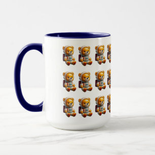Astronaut-Teddy-Muster-Tasse Tasse