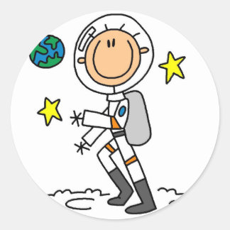 Astronaut-Trikots und Geschenke Runder Aufkleber