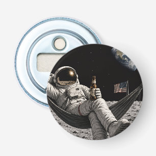 Astronaut trinkt Bier auf dem Mond Flaschenöffner