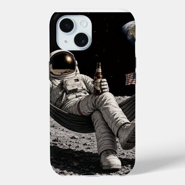 Astronaut trinkt Bier Case-Mate iPhone Hülle (Rückseite)