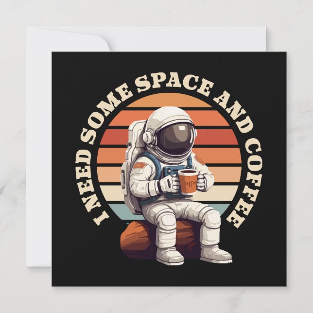Astronaut trinkt Kaffee (Vorderseite)