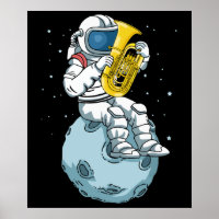 Astronaut Tuba Player Music Gift Kids Band Tuba
