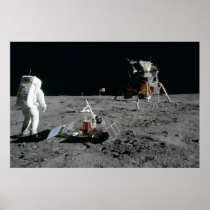 Astronaut u. Mondfähre "Eagle " Apollo 11 Poster