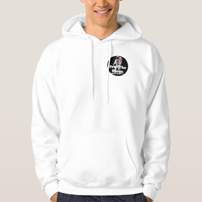Astronaut über dem Mond Hoodie (Vorderseite)