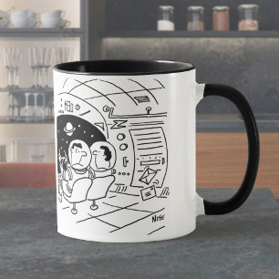 Astronaut überrascht, Post geliefert zu sehen Tasse