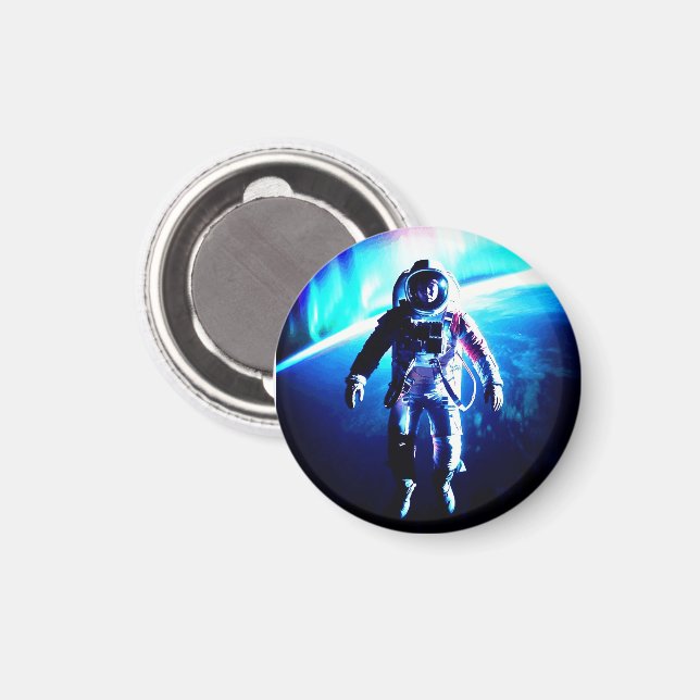 ASTRONAUT UNANGELEINT  MAGNET (Vorderseite/Rückseite)