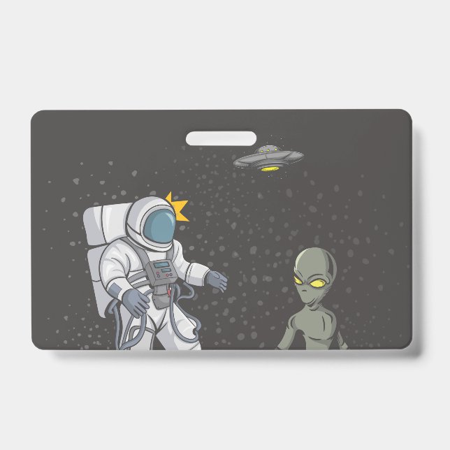 Astronaut und Alien Ausweis (Vorderseite)