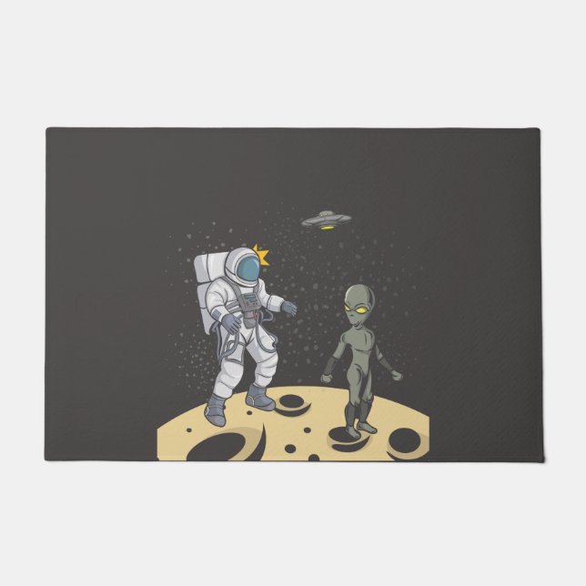 Astronaut und Alien Fußmatte (Vorderseite)