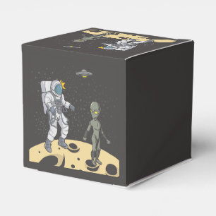 Astronaut und Alien Geschenkschachtel