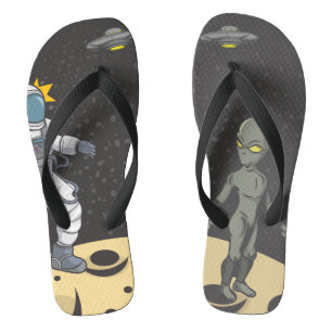 Astronaut und Außerirdischer Flip Flops