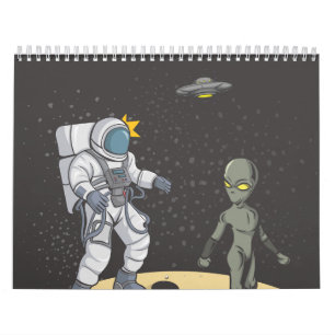 Astronaut und Außerirdischer   Kalender