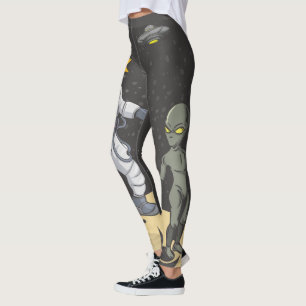 Astronaut und Außerirdischer Leggings