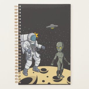 Astronaut und Außerirdischer Planer