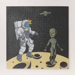 Astronaut und Außerirdischer Puzzle