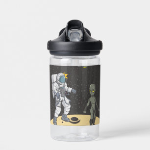 Astronaut und Außerirdischer Trinkflasche