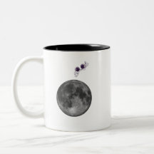 Astronaut und Mond Weltraum Tasse