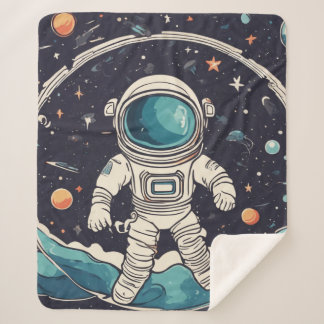 Astronaut und Planeten Sherpadecke