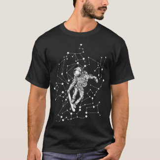Astronaut und Sternbilder T-Shirt
