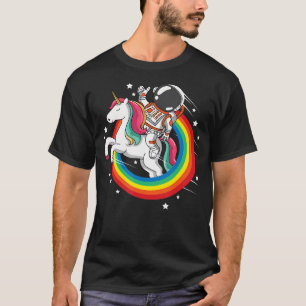 Astronaut Unicoro Weltraumgalaxie Magischer Regenb T-Shirt