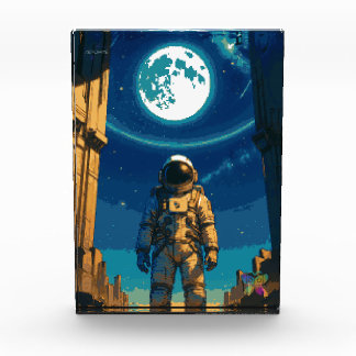 Astronaut unter dem himmlischen Tor Fotoblock