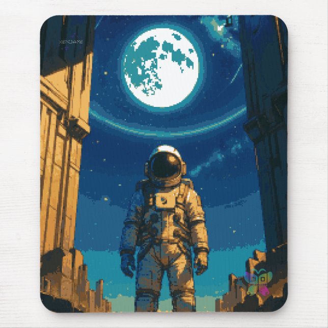 Astronaut unter dem himmlischen Tor Mousepad (Vorne)