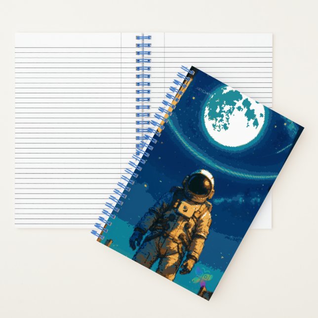 Astronaut unter dem himmlischen Tor Notizbuch (Innen)