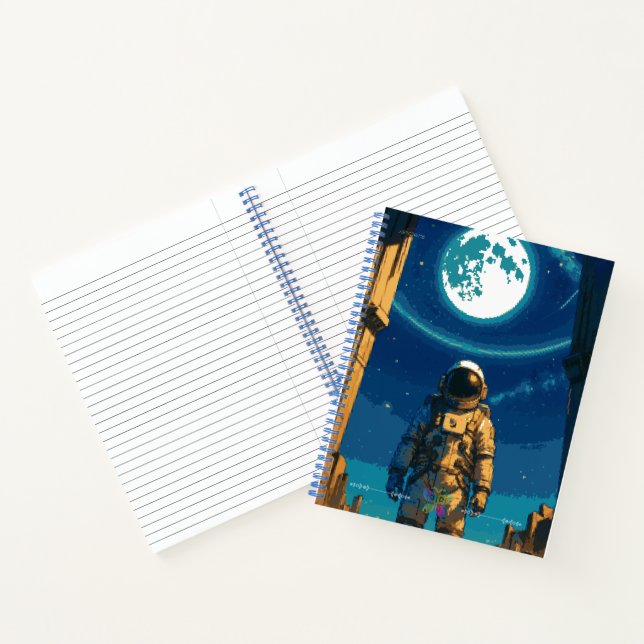 Astronaut unter dem himmlischen Tor Premium Notizbuch (Innenseite)