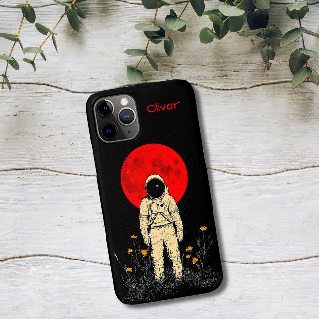 Astronaut unter dem roten Mond Case-Mate iPhone Hülle (Von Creator hochgeladen)