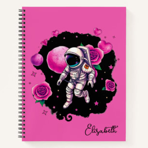 Astronaut Valentine Rose Notizbuch