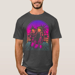Astronaut Vaporwave 80er Style Vintag T-Shirt