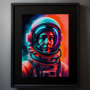 Astronaut Vier Poster