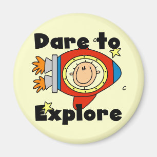 Astronaut Wage Mut zur Erkundung T-Shirts und Gesc Magnet