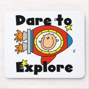 Astronaut Wage Mut zur Erkundung T-Shirts und Gesc Mousepad