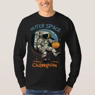 Astronaut Weltraum Basketball Meister T-Shirt