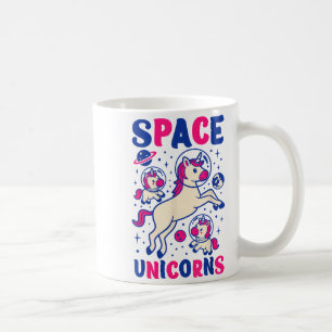 Astronaut Weltraum Einhörner Süße Einhorn Regenbog Kaffeetasse