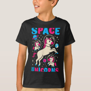 Astronaut Weltraum Einhörner Süßes Einhorn Regenbo T-Shirt