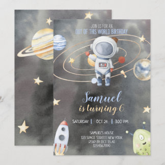 Astronaut Weltraum Einladung zum Geburtstag
