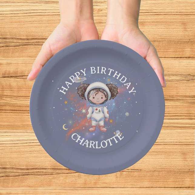 Astronaut Weltraum Mädchen Geburtstag Pappteller (Von Creator hochgeladen)