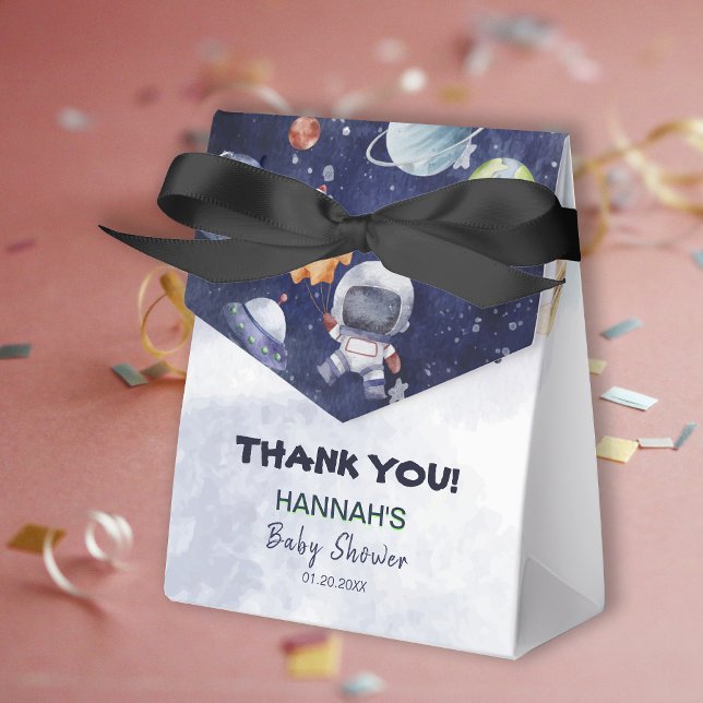 Astronaut Weltraumjunge Party Geschenkschachtel (Astronaut Outer Space Boy Baby Shower Party Favor Box)